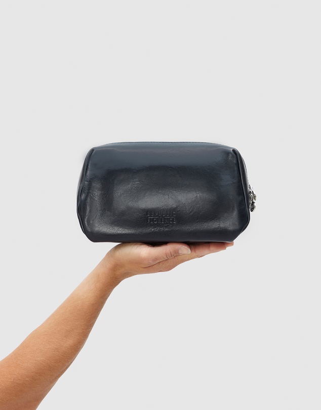 Republic of Florence - The Otto Blue Leather Dopp Kit