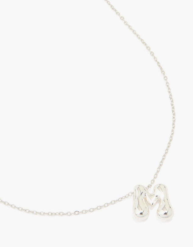 Lovisa - Waterproof Stainless Steel Large Bubble Letter M Necklace