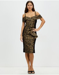 Pink Ruby - Leopard Love Off Shoulder Dress