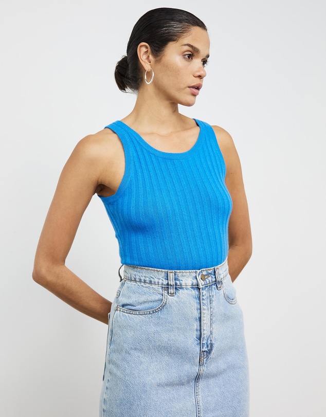 Sofia Irina - Ribbed Knit Tank Top