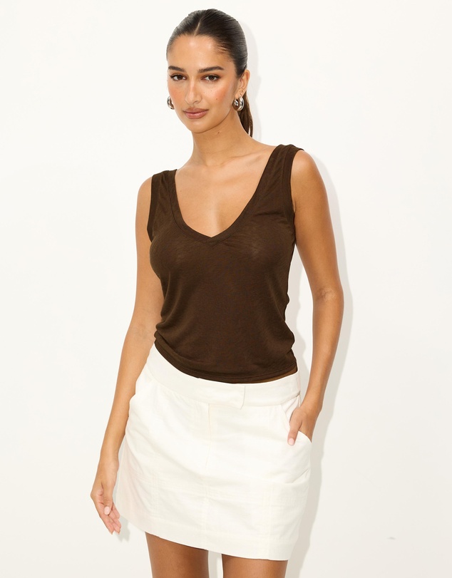 Dazie - Sorbet V Neck Singlet