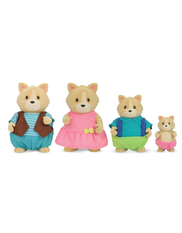 Lil Woodzeez - The Whiskerelli Cats Miniature Animal Figurine Set