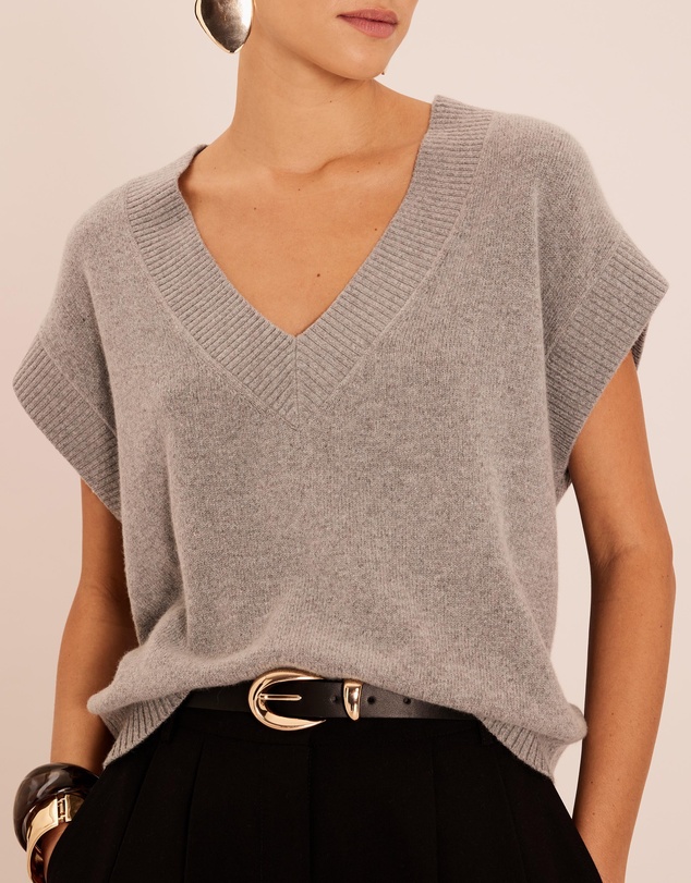 AERE - Aofie Merino Wool Blend Knit Vest