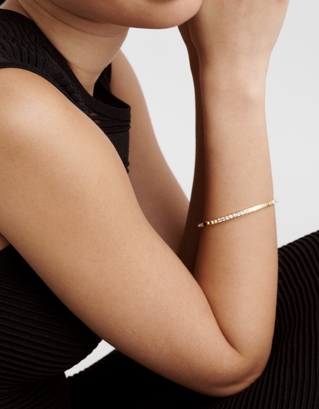 Ted Baker - CLAUDIA: Narrow Crystal Hinged Bangle Bracelet