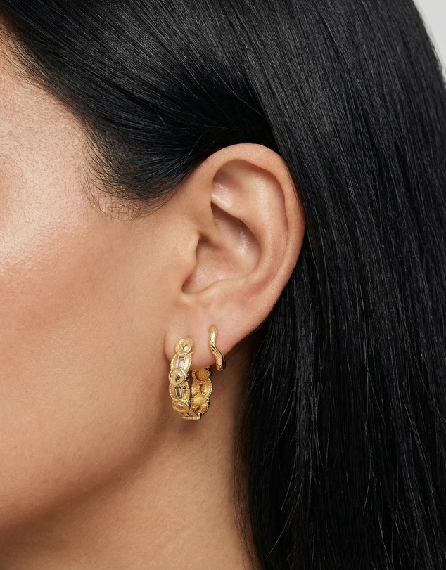 HOUSE OF SLANI - Summer Inspired Caprina Gold Hoops