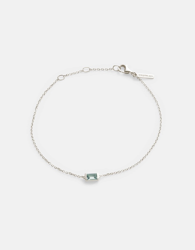 Kirstin Ash - Baguette Birthstone Bracelet March Sky Blue Topaz