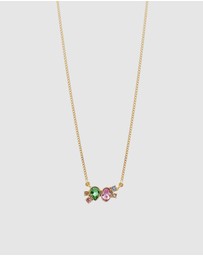 Elli Jewelry - Necklace Crystal 925 Sterling Silver Gold-Plated