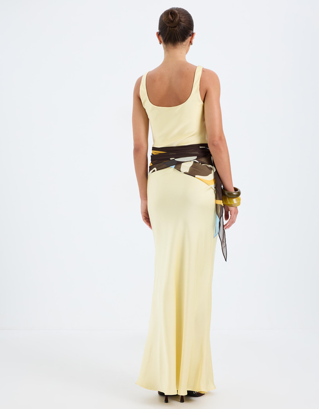Calli - Wren Floral Print Scarf Maxi Dress
