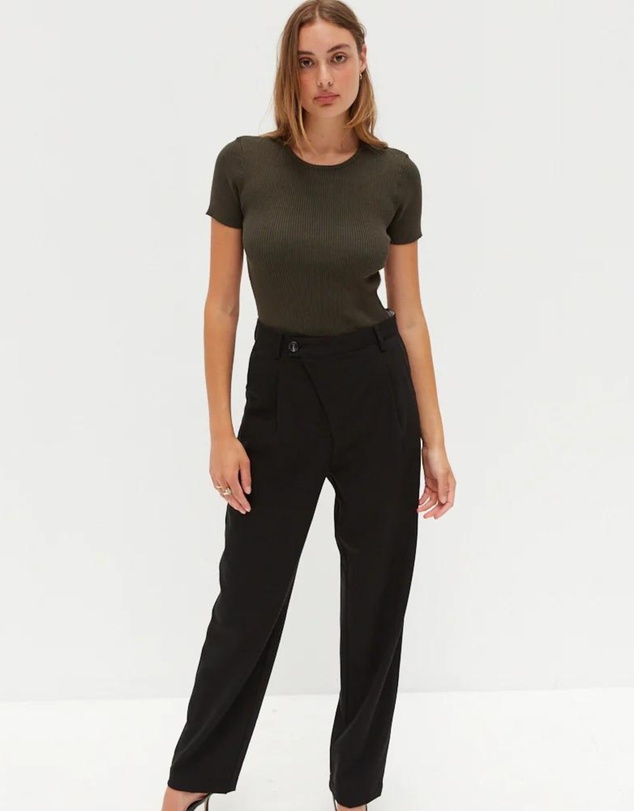 Style Addict - Knit October Short Sleeve Bodysuit