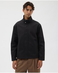 AERE - Cotton Funnel Neck Jacket