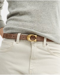 Coach - Coated Canvas Signature Sculpted C Reversible Belt