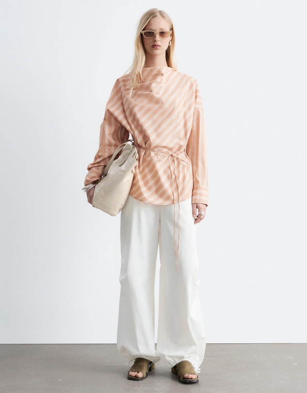 & Other Stories - Striped Cowl-Neck Blouse
