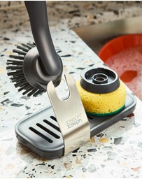Joseph Joseph - SinkTech™ Dish Brush and Sponge Set with Large Stainless Steel Storage Stand