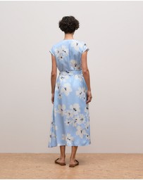 Trenery - Sorell Modal Cap Sleeve Dress in Soft Blue