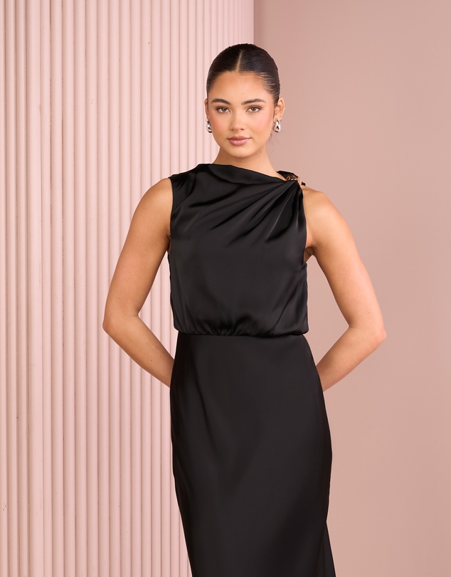Azzurielle - Deedee Blouson Maxi Dress
