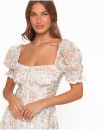 Petal & Pup - Lavia Mini Dress - White Multi Floral