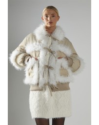 Glamorous - Tie Front Fur Lined Jacket