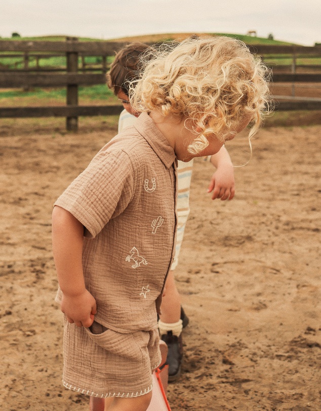 Kynd Baby - Woven Shirt in Mocha