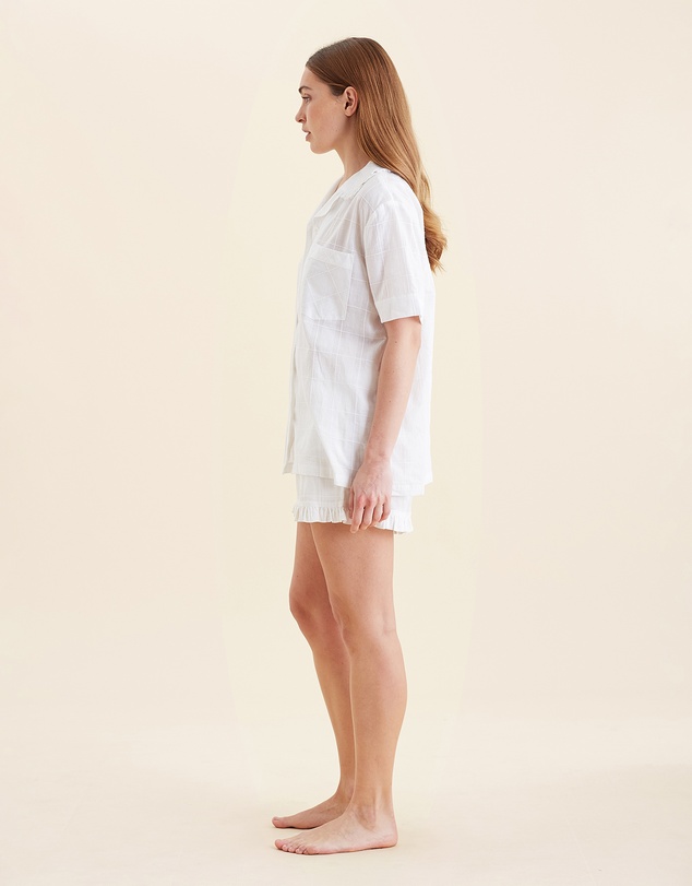 Papinelle - Ivy Organic Cotton Frill Short Sleeve Boxer PJ Set