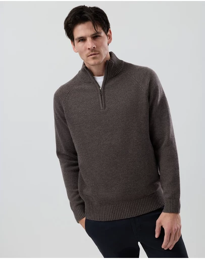 Wayver - Half Zip Wool Blend Knit