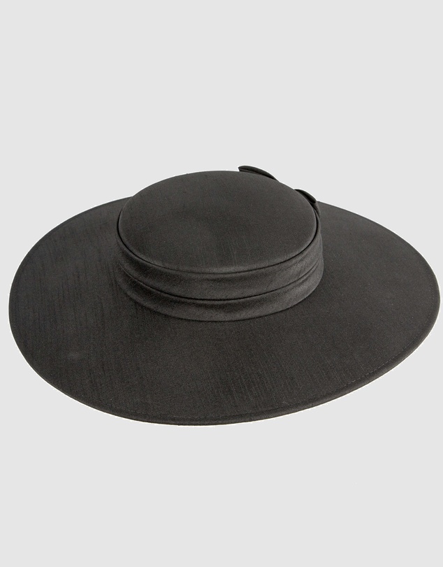 Max Alexander - Black Wide Brim Boater Hat