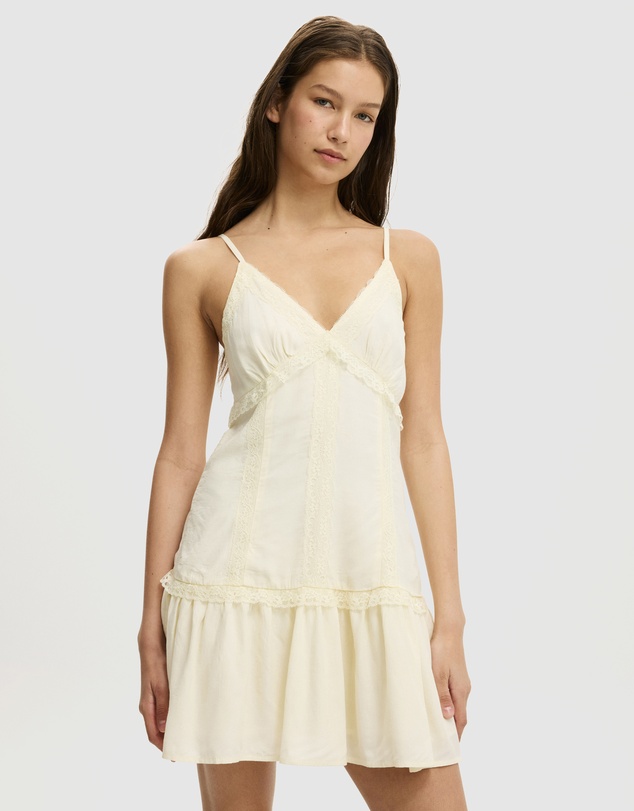 Cotton On - Satin Lace Mini Dress