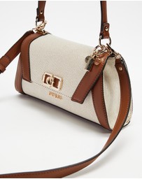 GUESS - Karnilla Canvas Flap Shoulder Bag