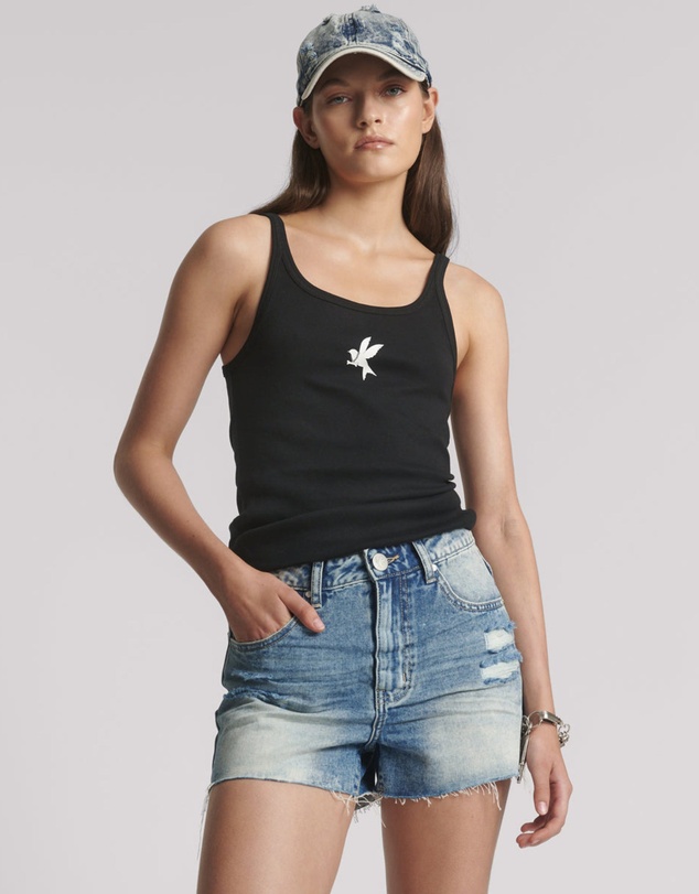 ONE TEASPOON - Bowies High Waist Denim Shorts - Sunset Blue