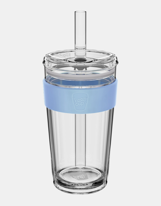 KeepCup - Longplay Cold Cup 16oz Reusable Coffee Cup with Boba Straw Lid