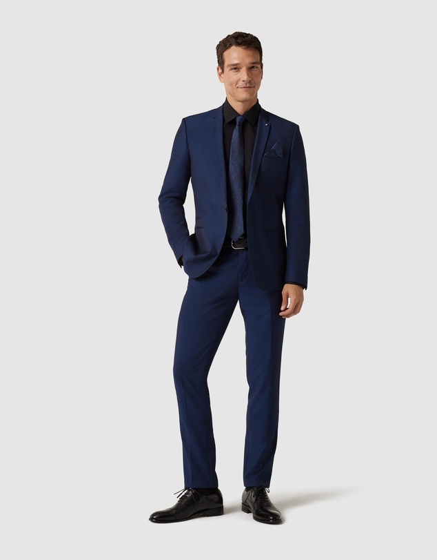 Politix - Slim Fit Long Sleeve Textured Dress Shirt