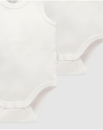 Purebaby - Rib Bodysuit 4 pack-Babies