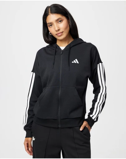 adidas Sportswear - Essentials 3-Stripes Full-Zip Fleece Hoodie