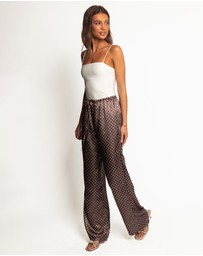 Petal & Pup - Alima Pants - Brown Polka Dot