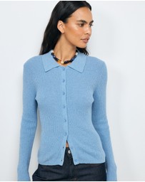 AERE - Asha Textured Knit Cardigan