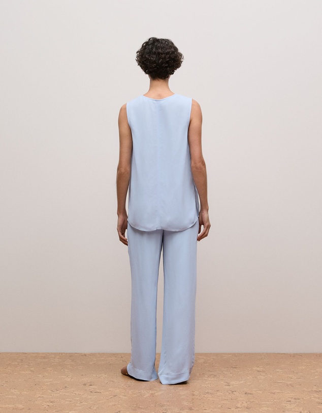 Trenery - Soft Sleeveless Top in Soft Blue