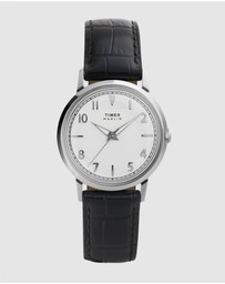 TIMEX - Marlin® Quartz 34mm Leather Strap Watch