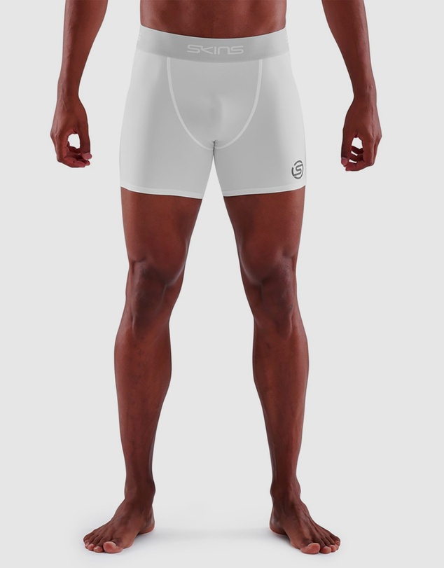 SKINS - SKINS Compression Men's Series-1 Running/Football/Gym Short White