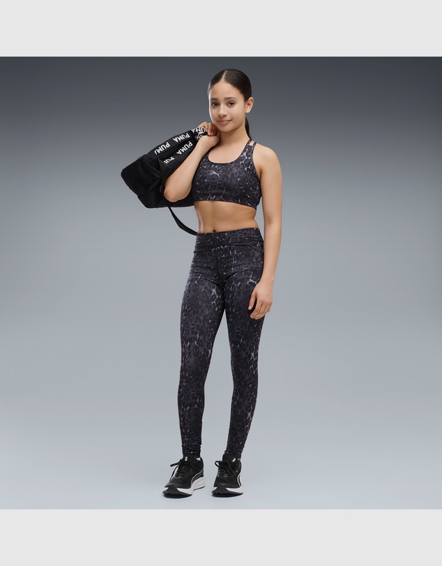 Puma - Train All Day Essentials Printed Crossover Sports Bra - Girls