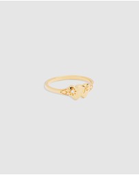 By Charlotte - Forever Intertwined Heart Signet Ring