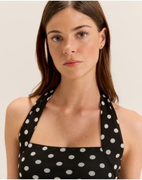 Review - Ava Spot Mesh Top
