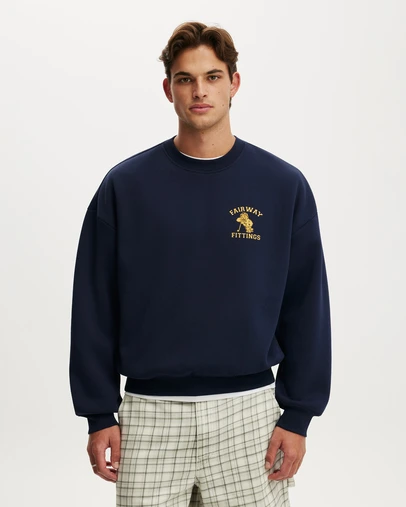 Cotton On - Relaxed Fit Graphic Crew Sweater