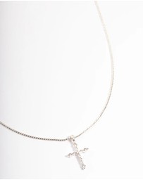 Lovisa - Silver Plated Cross Box Chain Necklace