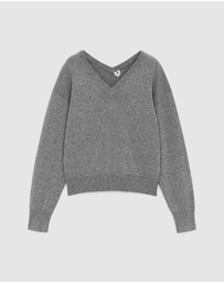 ARKET - Cotton-Wool V-Neck Jumper