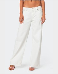EDIKTED - Bow Pocket Relaxed Jeans
