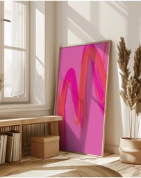 Olive et Oriel - Pinkwave No 7 by Treechild Art Print