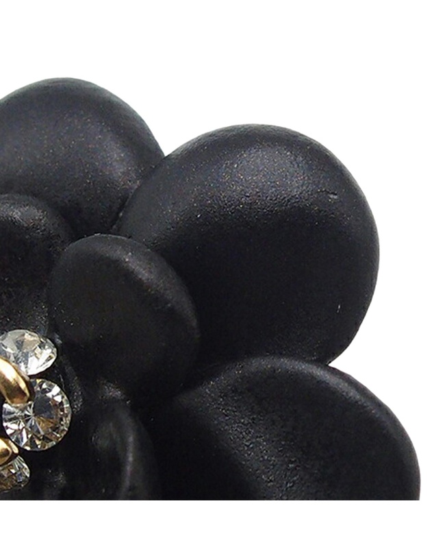 Pre-Loved by Azura Reborn - Pre-Loved CC Resin Rhinestone Camellia Clip On Earrings