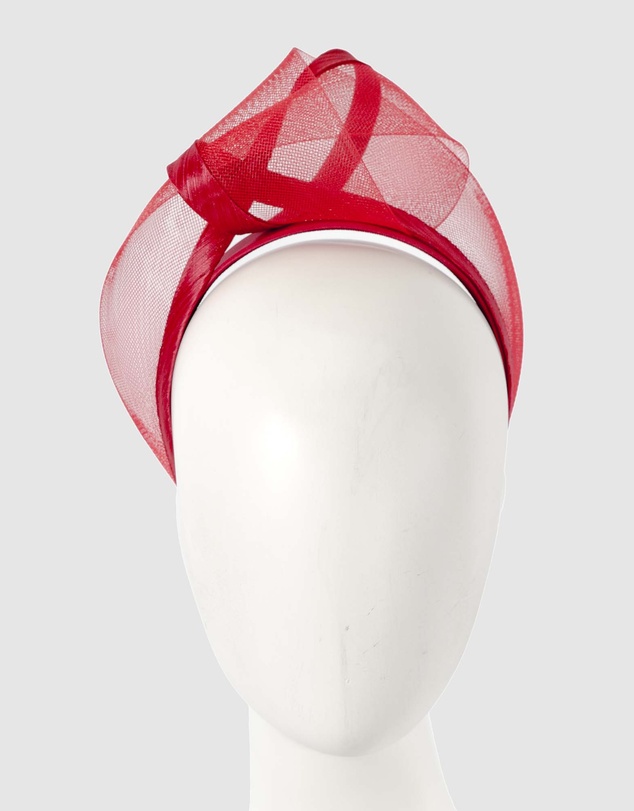 Fillies Collection - Turban Red Headband Fascinator