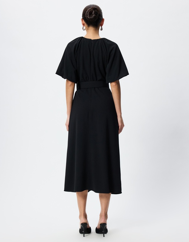 Tussah - Carla Puff Sleeve Belted Midi Dress