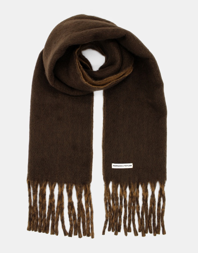 Morgan & Taylor - Hannah Reversible Scarf in Brown