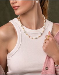 Nialaya Jewellery - Evil Eye Pearl Choker